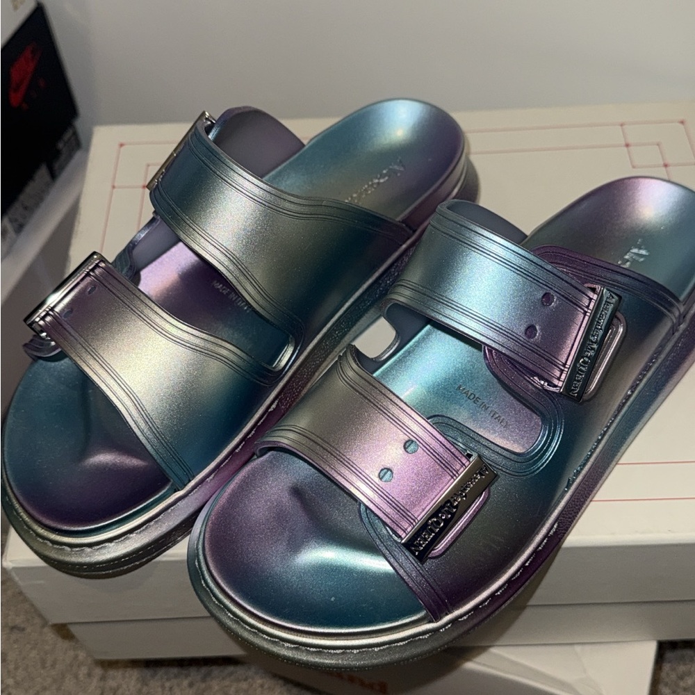 Alexander McQueen Iridescent Sandals 38.5